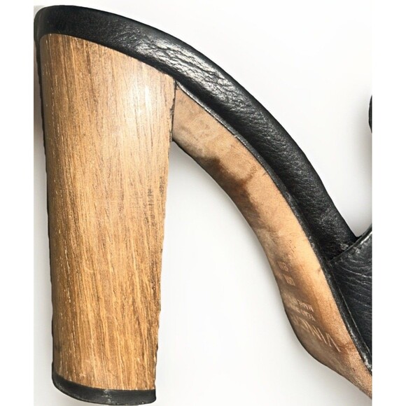 Vince‎ Addie Black Leather Open Toe Booties Size 9 M Womens Low Boot Italy - Picture 11 of 12